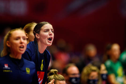 Carin Strömberg of Sweden reacts