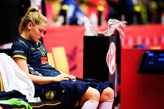 Nina Dano of Sweden looks dejected