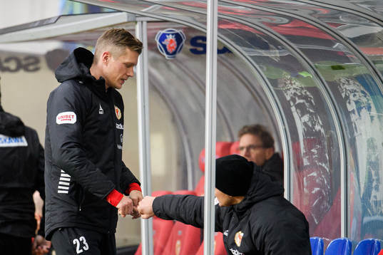 Kalmars Viktor Elm och assisterande tränare Rasmus Elm
