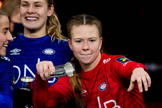 Goalkeeper Jalen Justine Tompkins of Vålerenga celebrates