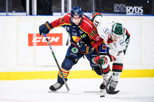 Djurgårdens Robin Norell och Frölundas Robin Alvarez