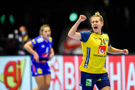 Nathalie Hagman of Sweden celebrates