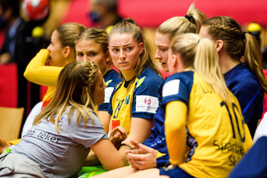 Sabina Jacobsen of Sweden looks dejected