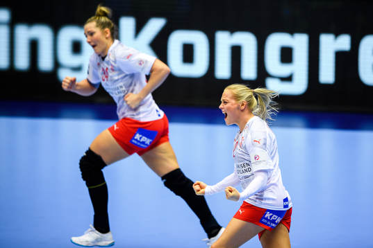 Larke Nolsoe Pedersen of Denmark celebrates