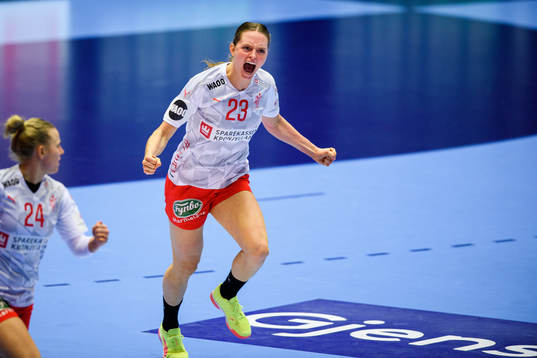 Kristina Jorgensen of Denmark celebrates