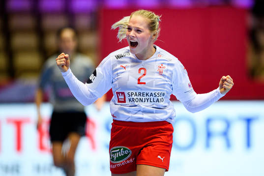 Larke Nolsoe Pedersen of Denmark celebrates
