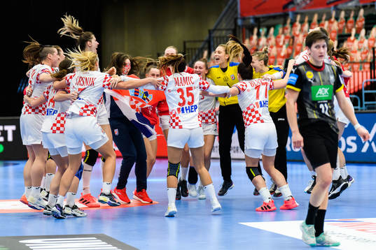 Players of Croatia celebrate