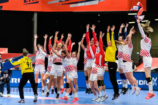 Players of Croatia celebrate