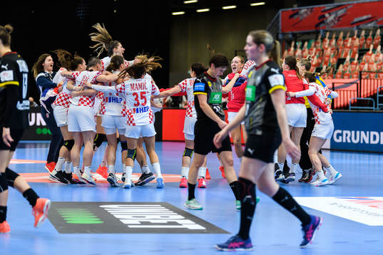 Players of Croatia celebrate