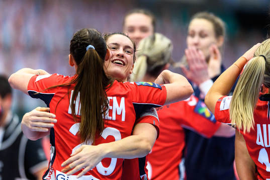 Stine Ruscetta Skogrand of Norway celebrates
