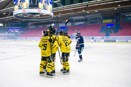 Västerås spelare jublar