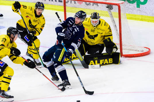 Västerås Sebastian Benker, Henrik Hetta och målvakt Emil