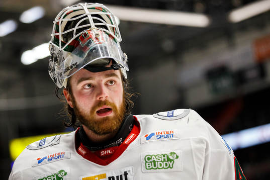 Frölundas goalkeeper Niklas Rubin