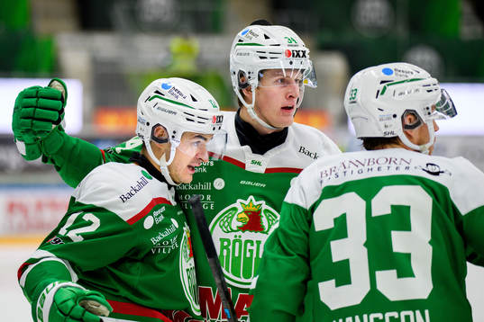 Rögles Brady Ferguson och Adam Edström och Niklas Hansson