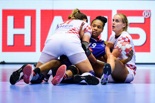 Oceane Sercien Ugolin of France against Ana Debelic and