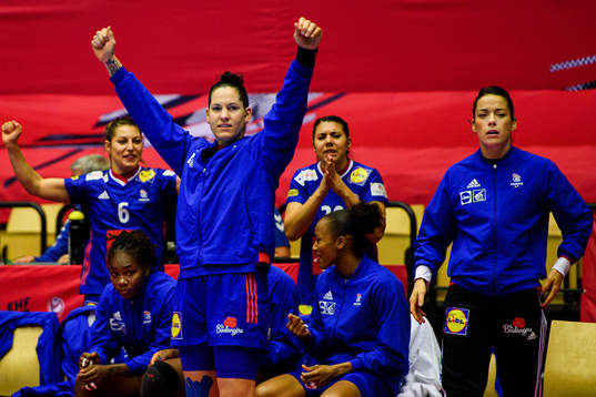 Players of France celebrate