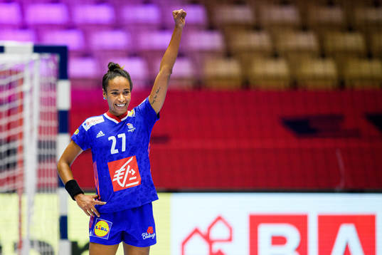 Estelle Nze Minko of France celebrates