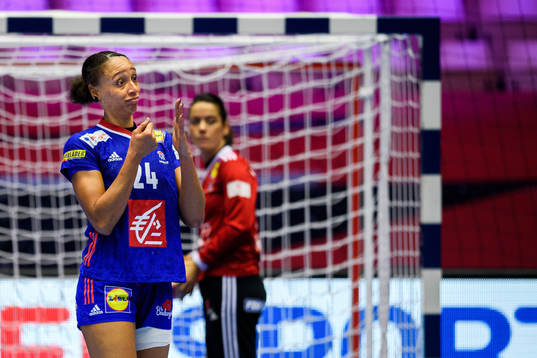 Beatrice Edwige of France reacts