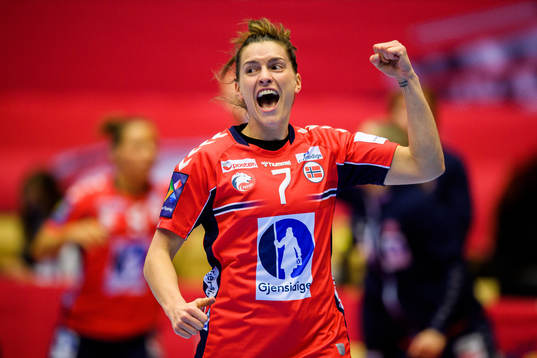 Stine Ruscetta Skogrand of Norway celebrates