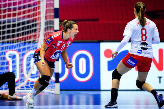 Nora Mørk of Norway celebrates