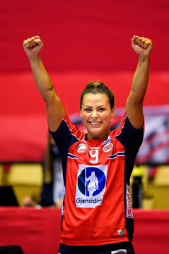 Nora Mørk of Norway celebrates
