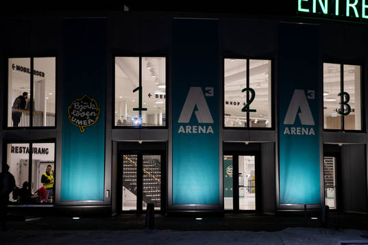 Ingången till A3 arena