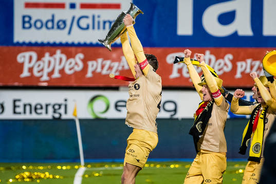 Fredrik André Bjørkan of Bodø/Glimt celebrates with the