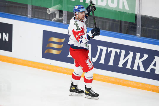 Lenc Radan of Czech Republic celebrates the 1-1 goal