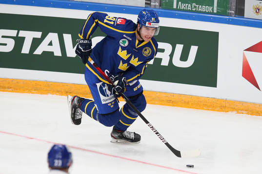 Magnus Pääjärvi of Sweden during the Channel One Cup