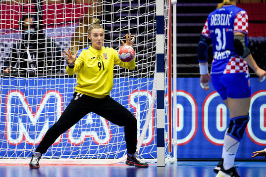 during the EHF European Handball Championship bronze match