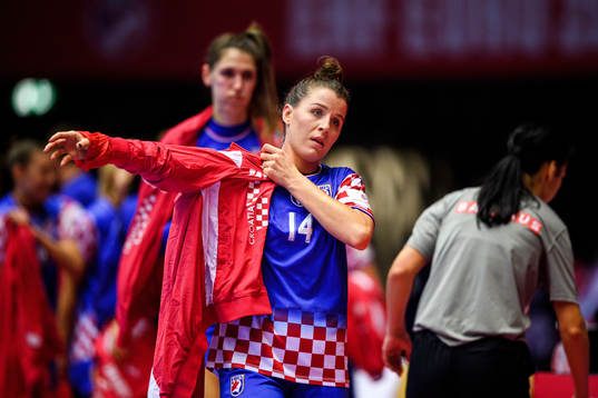 Larissa Kalaus of Croatia looks dejected