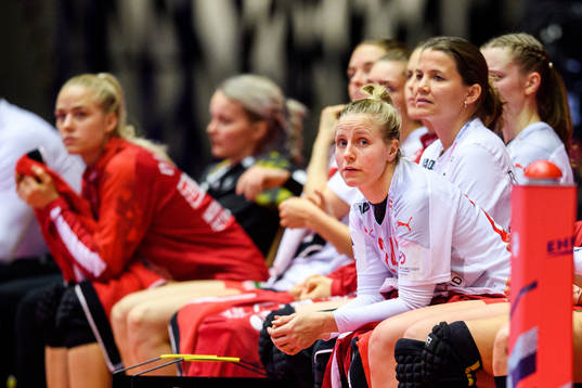 Mia Rej Bidstrup of Denmark look dejected