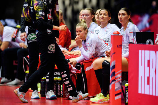 Players of Denmark look dejected