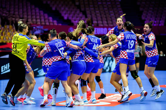 Players of Croatia celebrate