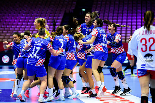 Players of Croatia celebrate