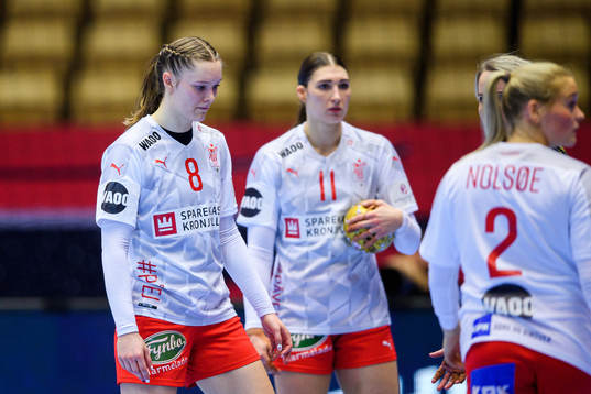 Anne Mette Hansen of Denmark looks dejected