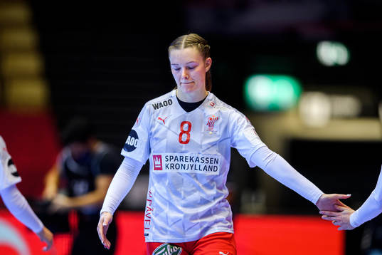 Anne Mette Hansen of Denmark looks dejected