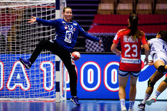 Goalkeeper Silje Margaretha Solberg of Norway