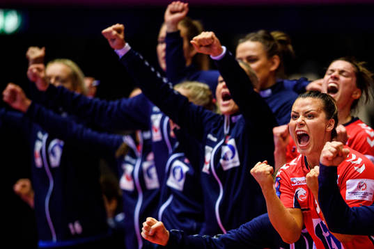 Nora Mørk of Norway celebrates