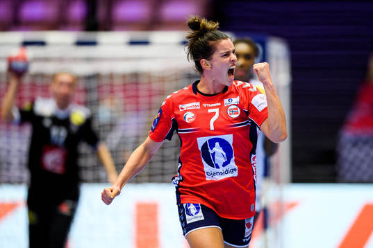 Stine Ruscetta Skogrand of Norway celebrates