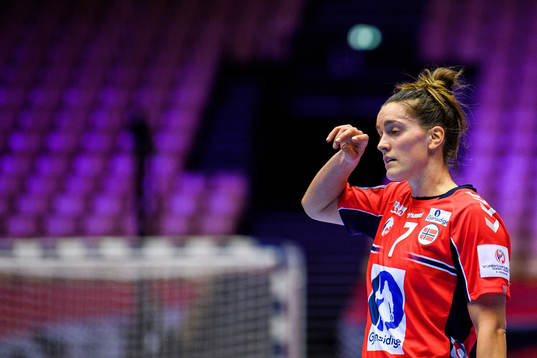 Stine Ruscetta Skogrand of Norway looks dejected