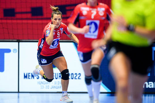 Nora Mørk of Norway celebrates