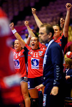 Malin Aune of Norway celebrates