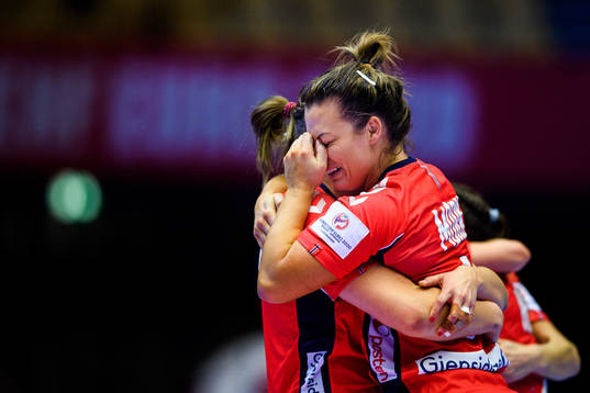 Nora Mørk of Norway celebrates