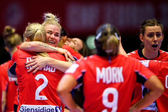 Veronica Egebakken Kristiansen of Norway celebrates