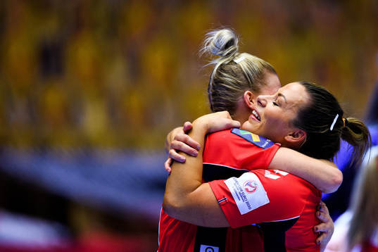 Nora Mørk of Norway celebrates