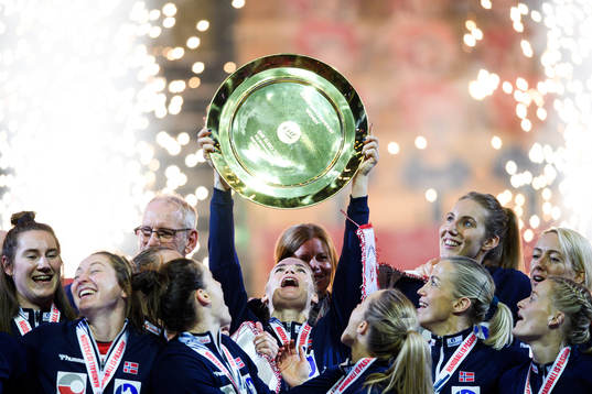 Veronica Egebakken Kristiansen of Norway celebrates with