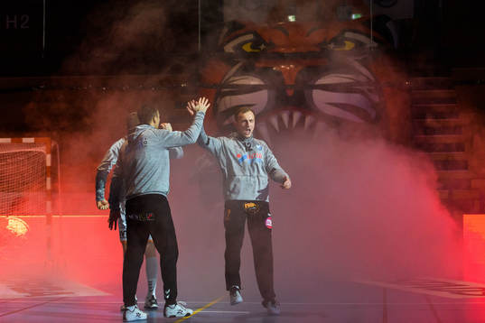 Kristianstads spelare gör entré
