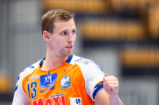 Kristianstads Olafur Gudmundsson jublar