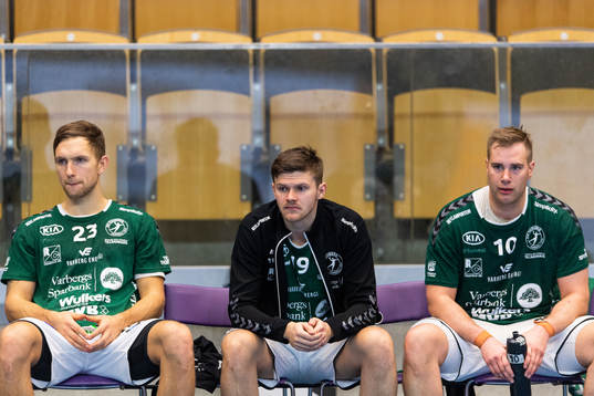 Varbergs Karl Toom, Erlend Sund och Jacob Friberg deppar